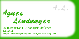 agnes lindmayer business card